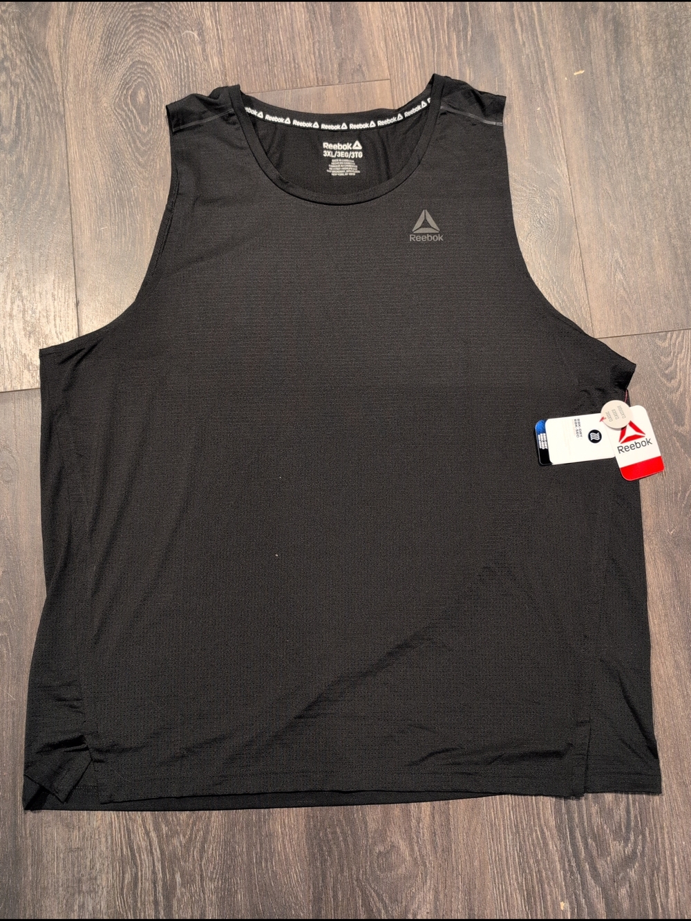 Reebok Black Performance Muscle Sleeveless Athletic Tee Shirt Men’s 3XL NWT